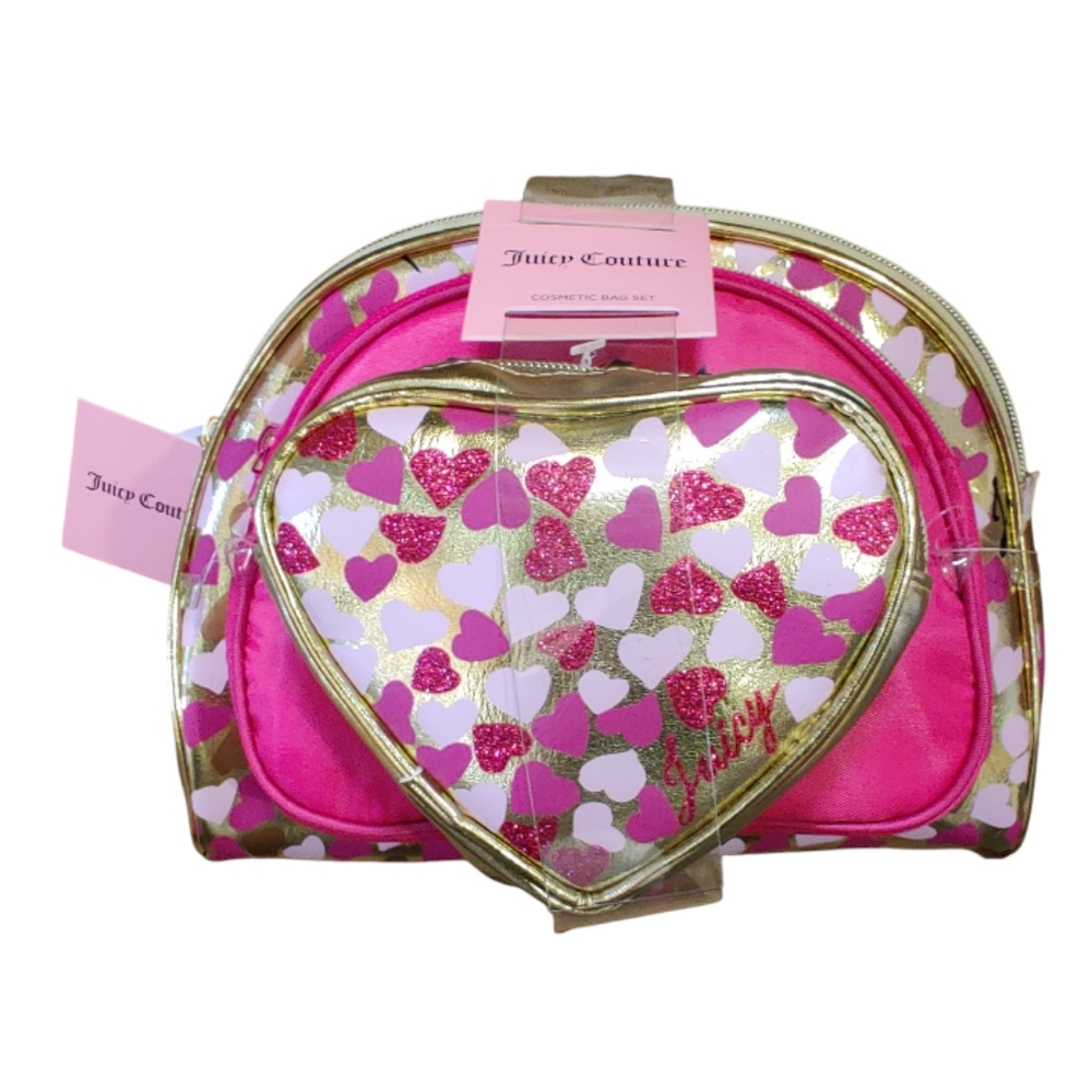 Juicy Couture 3 Piece Cosmetics Bags NWT
